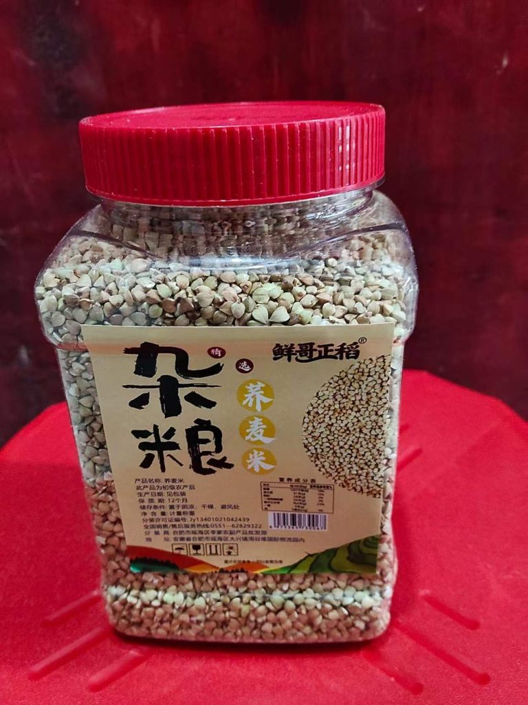 工厂直供荞麦米1kg罐装，粗粮谷物，商超零售出口货源